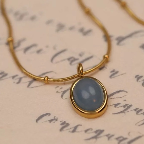 Oval gemstone 💎 necklace - Picture 5 of 8